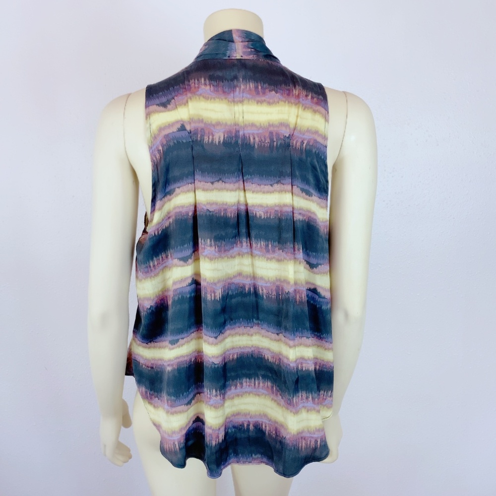 Free People Sleeveless Scoop Neck Faux Wrap Blouse - Picture 3 of 6